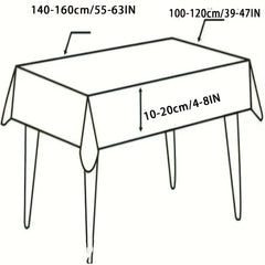 Waterproof Nordic Style Tablecloth PVC Rectangular Dining Table Cover
