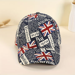 British Flag Print Baseball Cap Vintage Dad Hats Casual Unisex Hip Hop Sun Hats