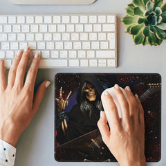 Death Piano Pattern Square Mouse Pad for Home Office Games