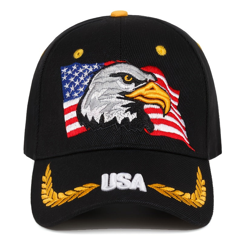 Men's Eagle Flag Embroidered Baseball Cap Camouflage Sun Hat