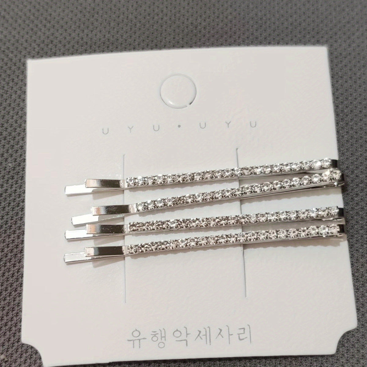 4pcs Silvery Golden Rhinestone Hairpins Bridal Hairpins