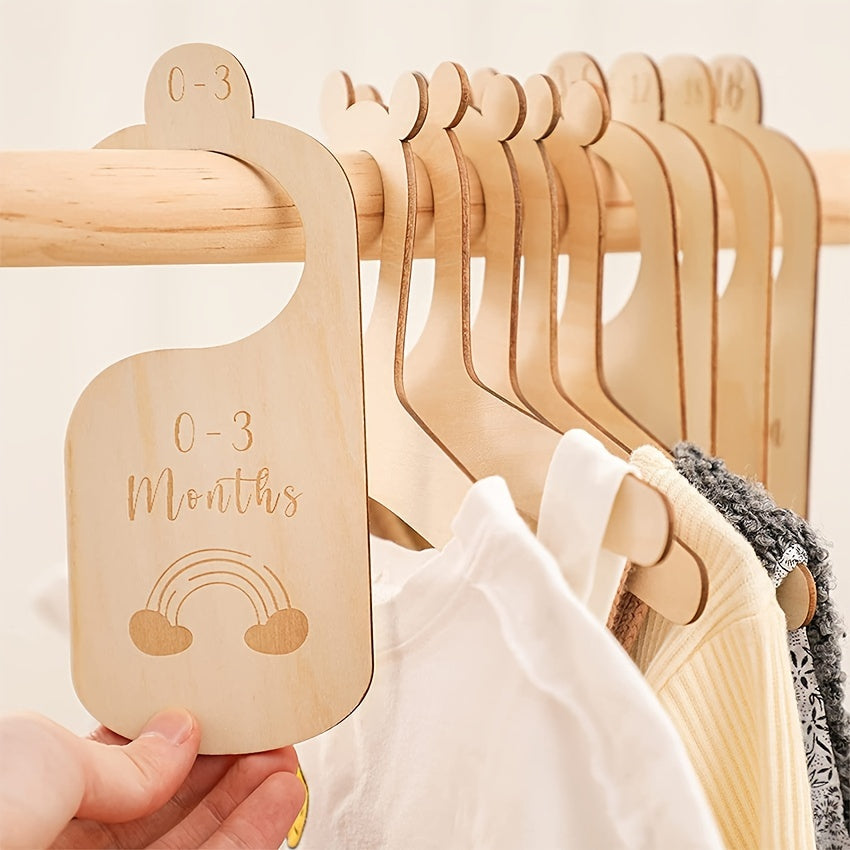 Stylish Wooden Divider for Baby's Closet, Newborn to 24 Months