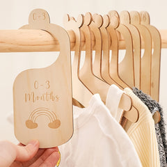 Stylish Wooden Divider for Baby's Closet, Newborn to 24 Months