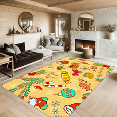 Christmas Room Carpet Waterproof Kitchen Rug Anti-Slip Mat