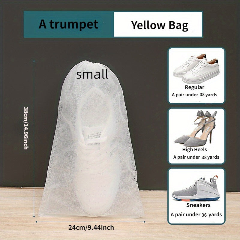 5pcs Portable Shoe Storage Bag Non Woven Fabric Dust Proof Travel Pouch