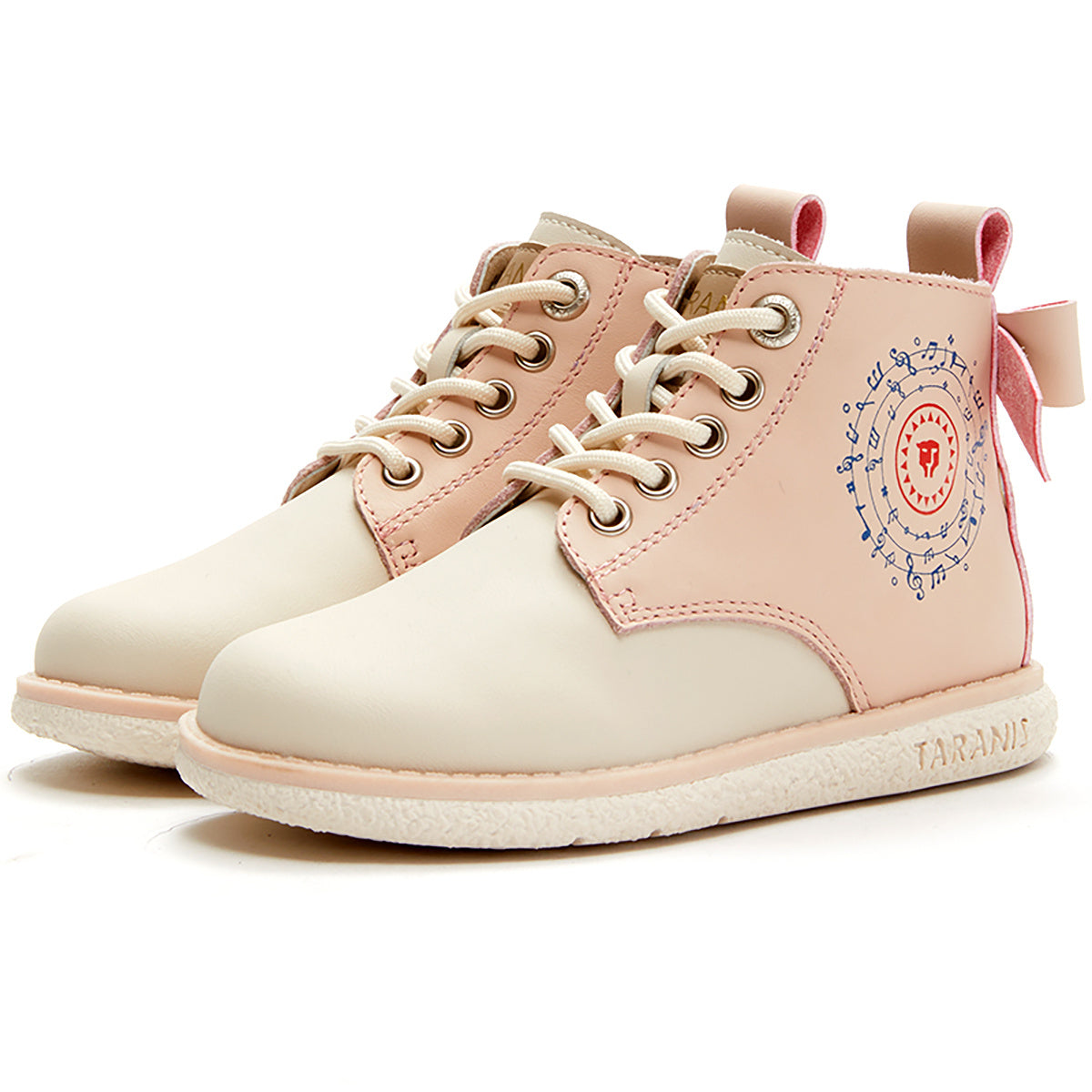 TARANIS Toddler Girls Side Zipper Boots Soft Soled Anti-Slip Shoes With Bow