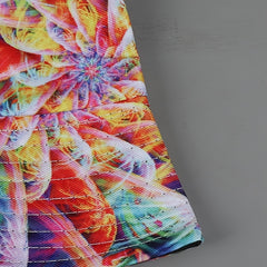 Reversible Bucket Hat Cyberpunk Gradient Flower Swirl Fisherman Cap