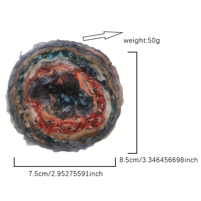 Irregular Gradient Looped Yarn for DIY Knitting Crocheting Soft Scarf Sweater
