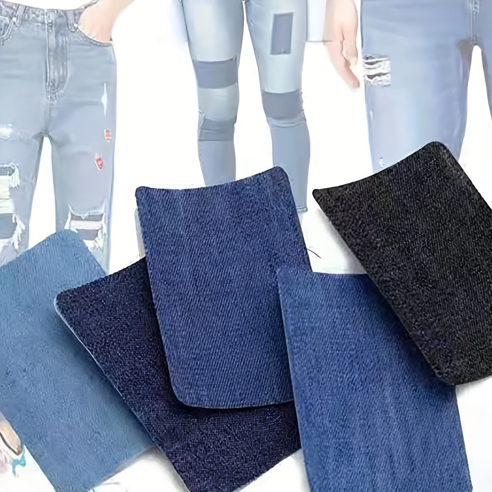 10pcs Iron On Denim Patch Repair And Decorate Jeans And Clothes