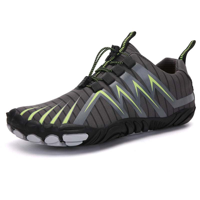 Women's Striped Graphic Lace-up Running Shoes
