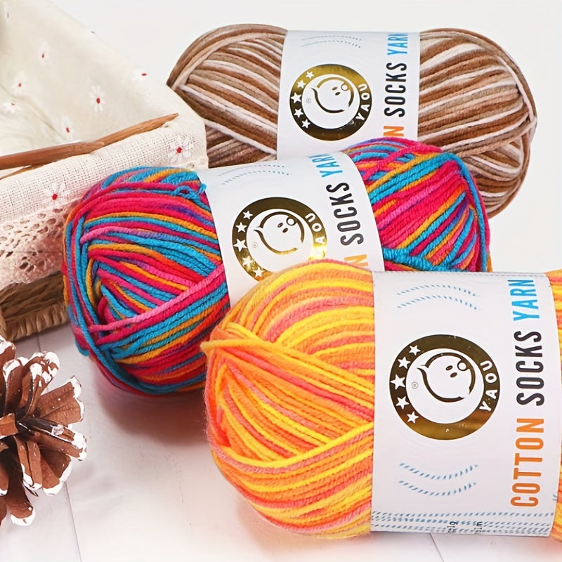 10Pcs Gradient Cotton Yarn DIY Craft for Sweater Scarf Socks and Gloves