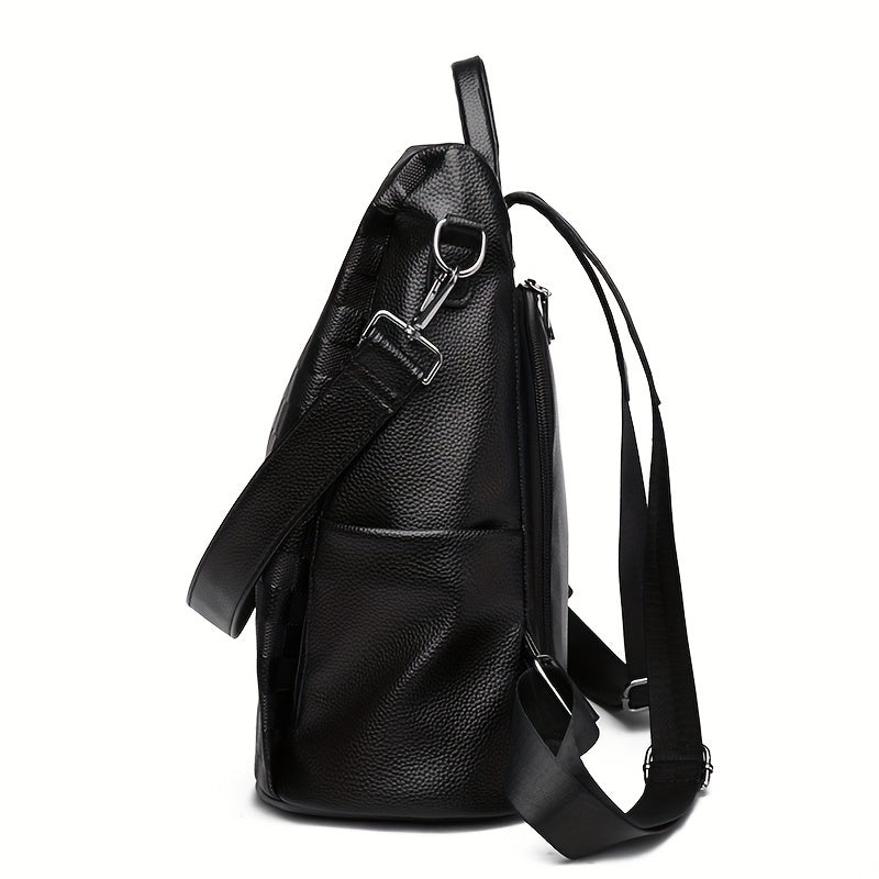 Classic Minimalist Backpack Solid Argyle Pattern Storage Travel Bag
