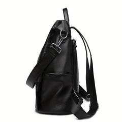 Classic Minimalist Backpack Solid Argyle Pattern Storage Travel Bag
