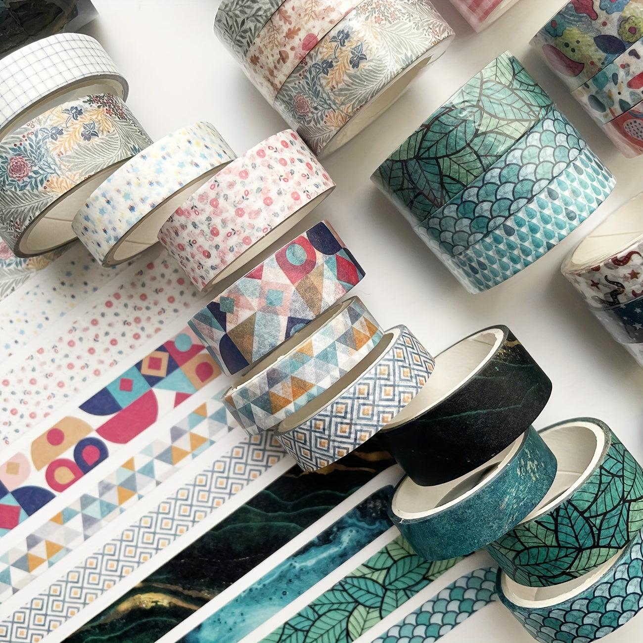 3 Rolls Basic Style Washi Tape Set - Decorative Masking Tape