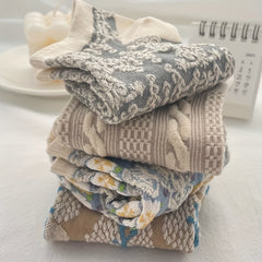 4 Pairs Floral Pattern Socks Low Cut Ankle Socks Women's Stocki