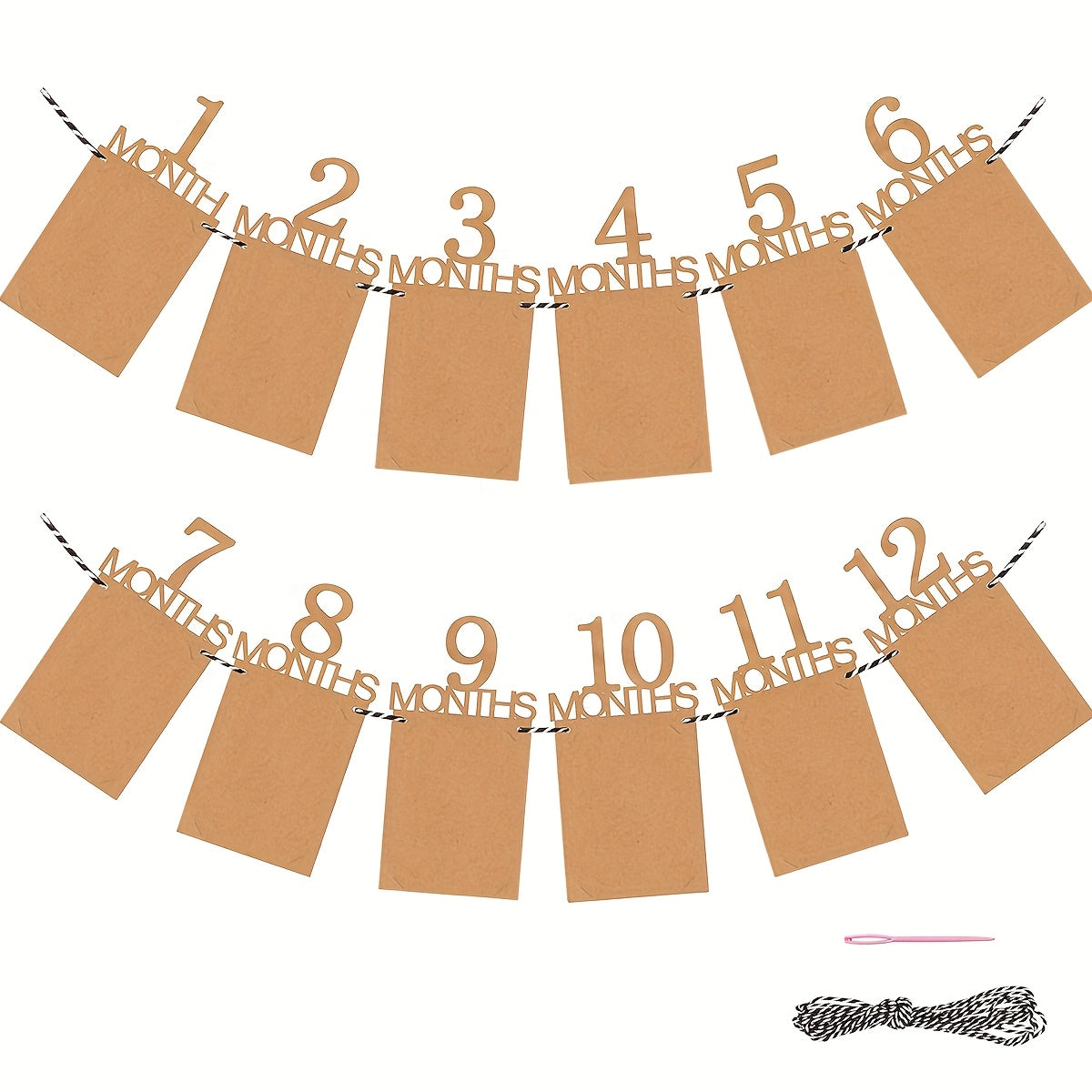 1st Birthday Photo Pull Banner One Year Old Decoration