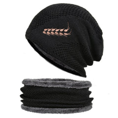 Winter Embroidery Wheat Ear Warm Hat Knitted Wool Hat