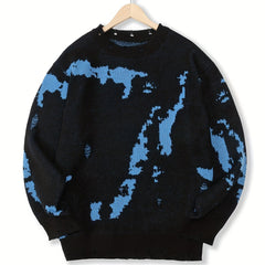 Men's Knitted Sweater Crew Neck Pullover for Fall Winter