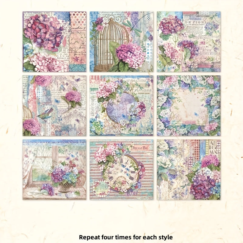 36pcs Flower Garden Series Journal Diary Decoration for Students