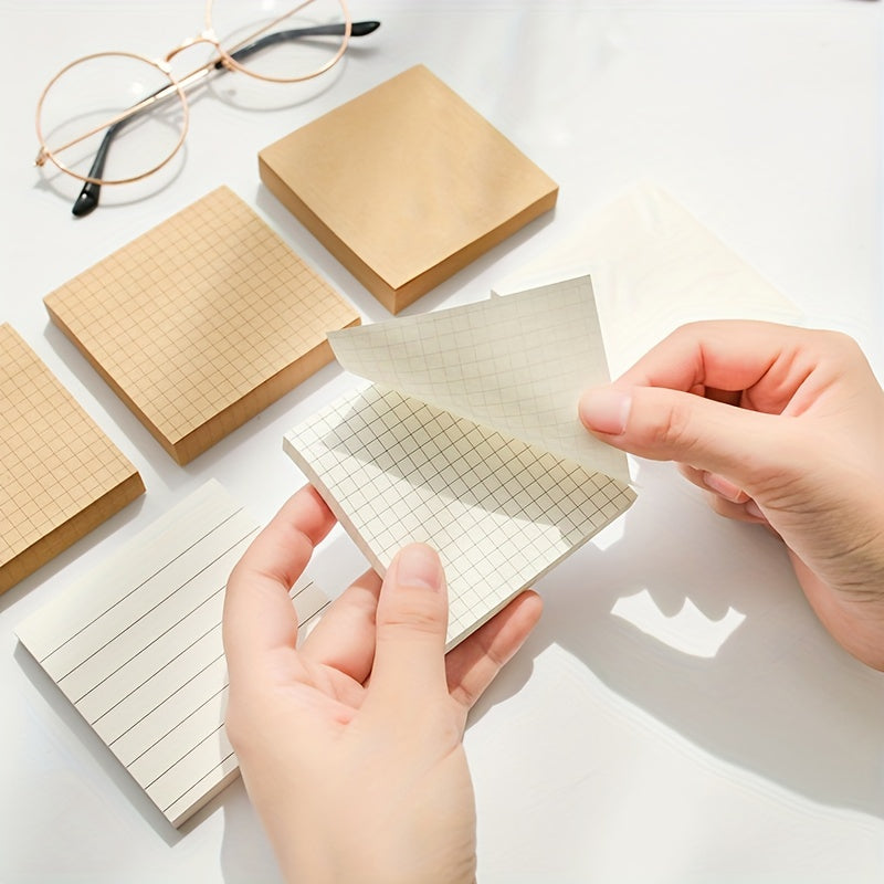 80 Sheets 2pcs Sticky Notes Set Horizontal Lines Self Stick Office Stickers