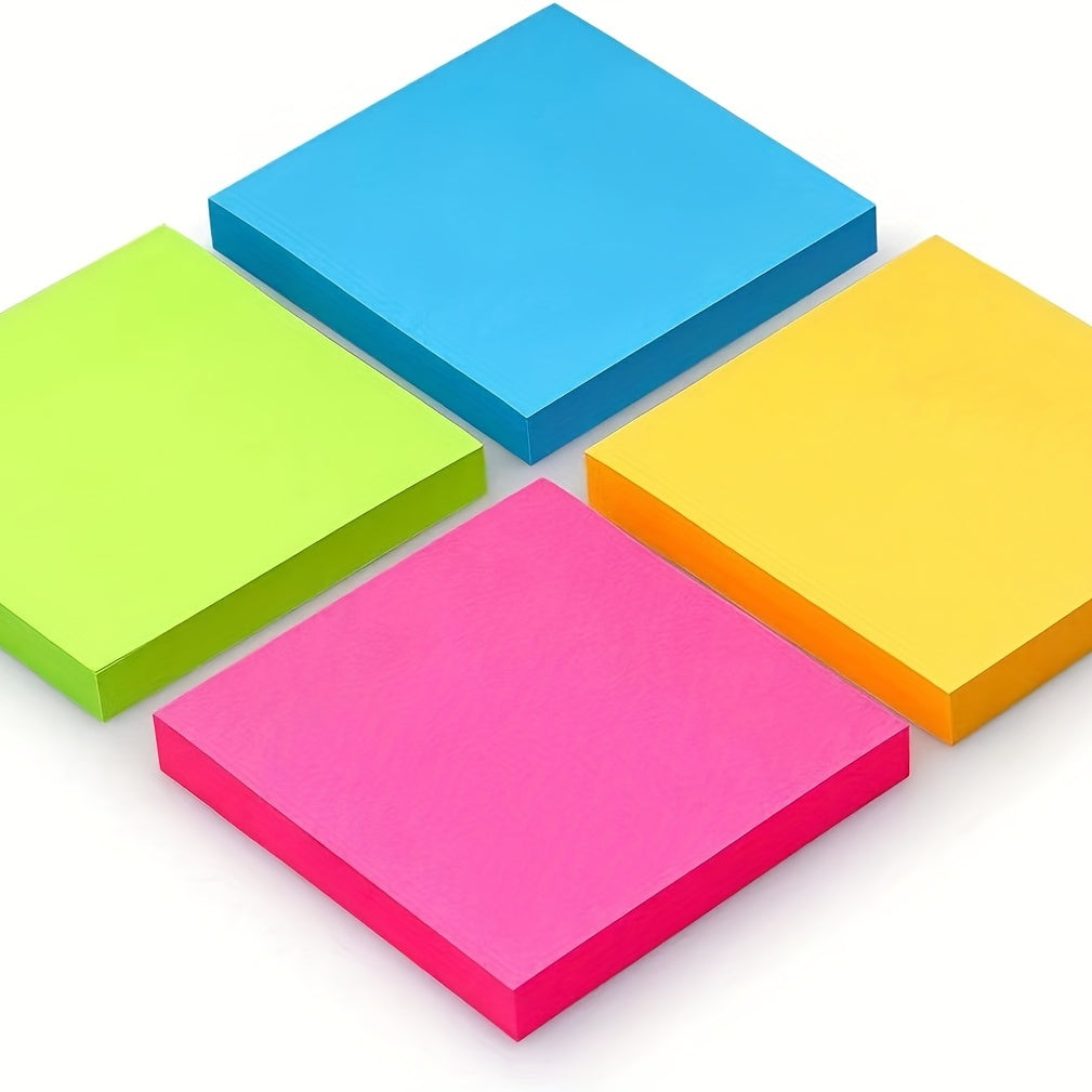 300 Sheets Fluorescent Sticky Notes Self-adhesive Colored Memo Notepad