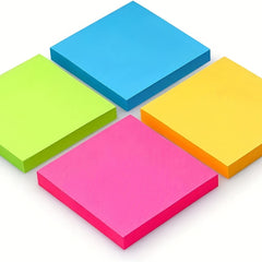 300 Sheets Fluorescent Sticky Notes Self-adhesive Colored Memo Notepad
