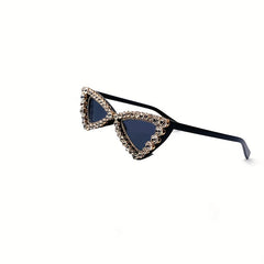 Rhinestone Triangle Sunglasses UV400