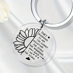 Sunflower Keychain Acrylic Key Ring Women Girls Jewelry Gift