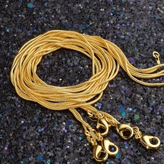 5 Pcs Snake Chain Necklace Wedding Party Jewelry