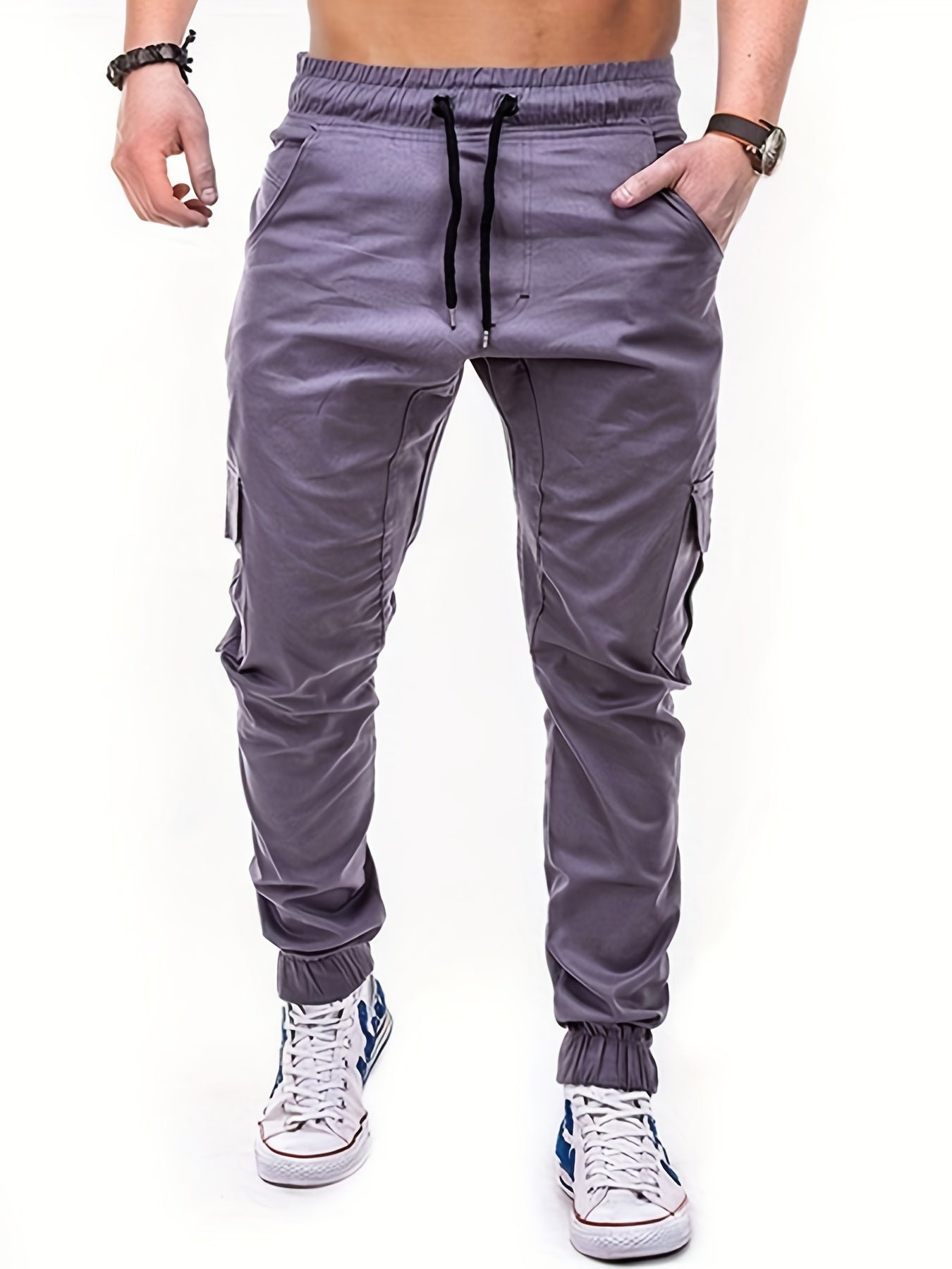 Men's Drawstring Cargo Jogger Pants