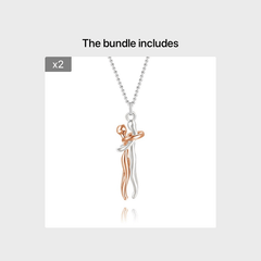 Couple Hug Pendant Necklace