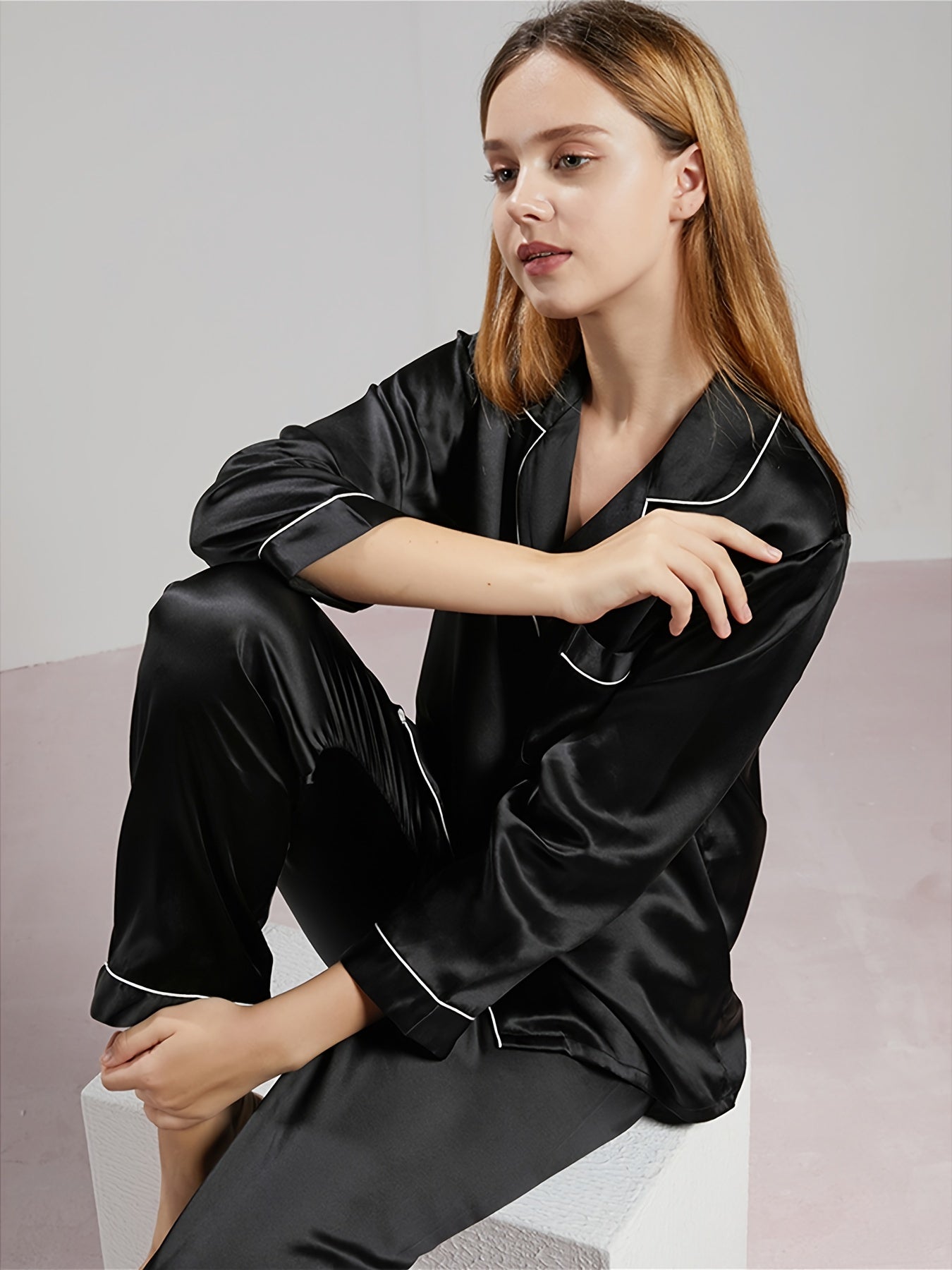 Casual Soft Pajamas Long Sleeve & Pants Pj Sets Womens Loungewear