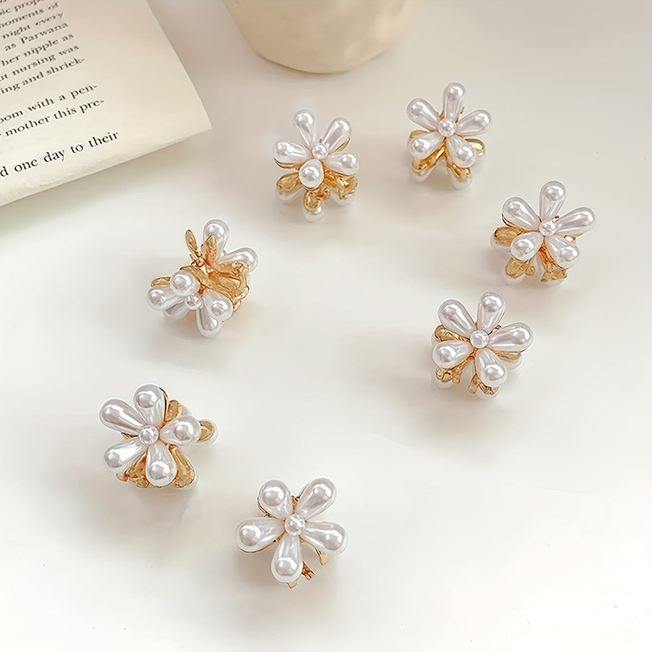6pcs Baby Flower Clips Hair Accessory Bridesmaid Pretty Clips