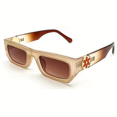 Men's Square Mixed Sunglasses Stainless Steel Anti UV400 Vintage Eyewear