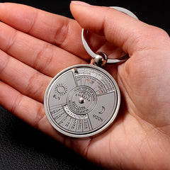 Mini Unique 50 Years Perpetual Calendar Key Chain