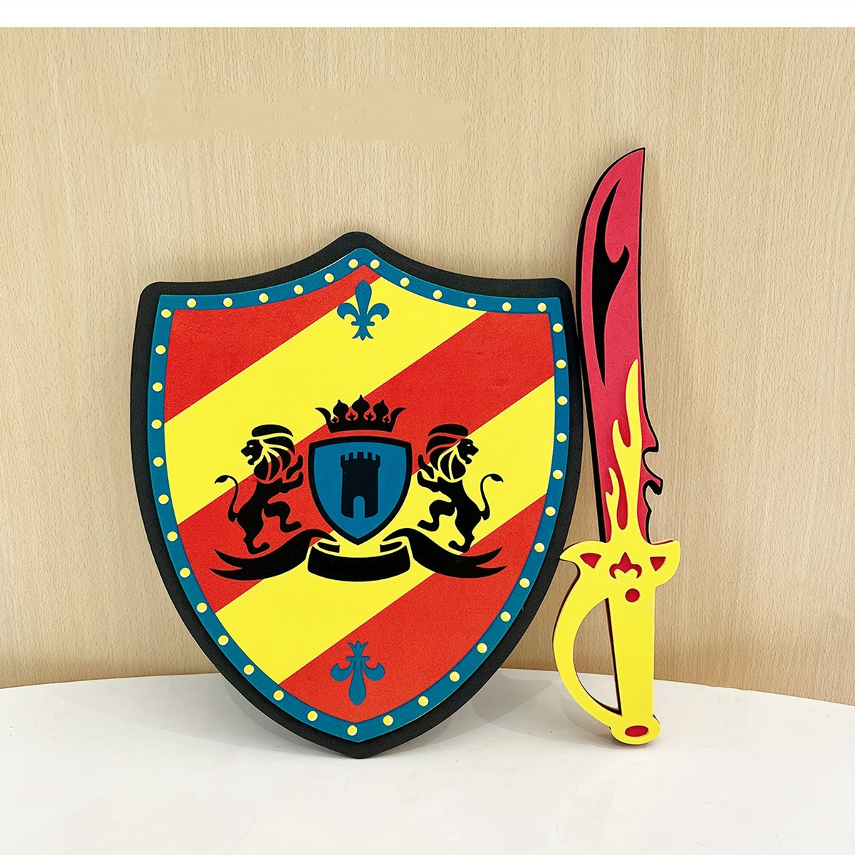 2 Soft Foam Toy Sword and Shield for Role Playing Stage Props Birthday Parties