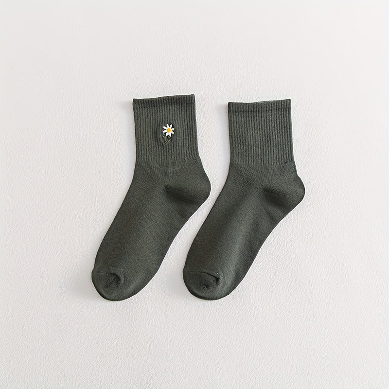 3 Pairs Girls Kids Crew Socks for Spring Autumn