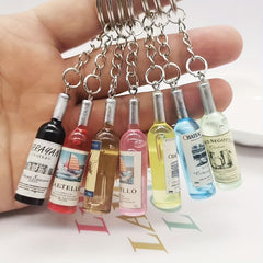 Wine Bottle Key Ring Key Chain for Girls Women Men