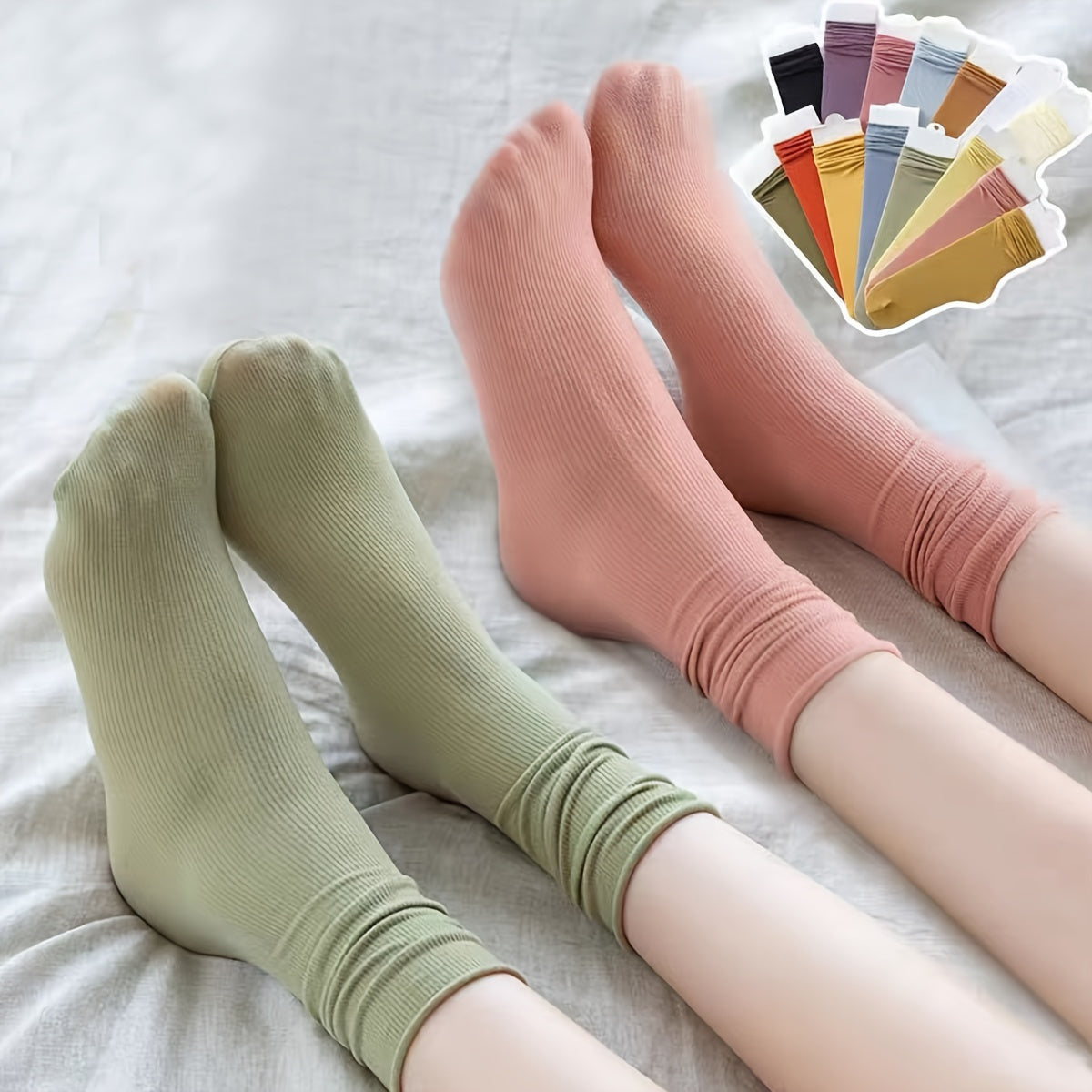 Breathable  Pile Socks Women's Stockings 5 Pairs