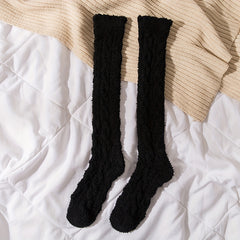 Cozy Fuzzy Socks With Grips Winter Warm Home Crew Socks