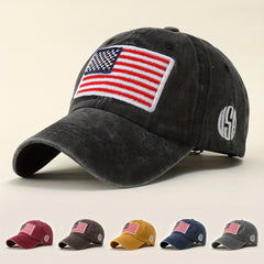 American Flag Embroidery Baseball Cap Unisex Distressed Dad Hats Adjustable
