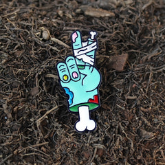 Men's Zombie Skeleton Hand Brooch