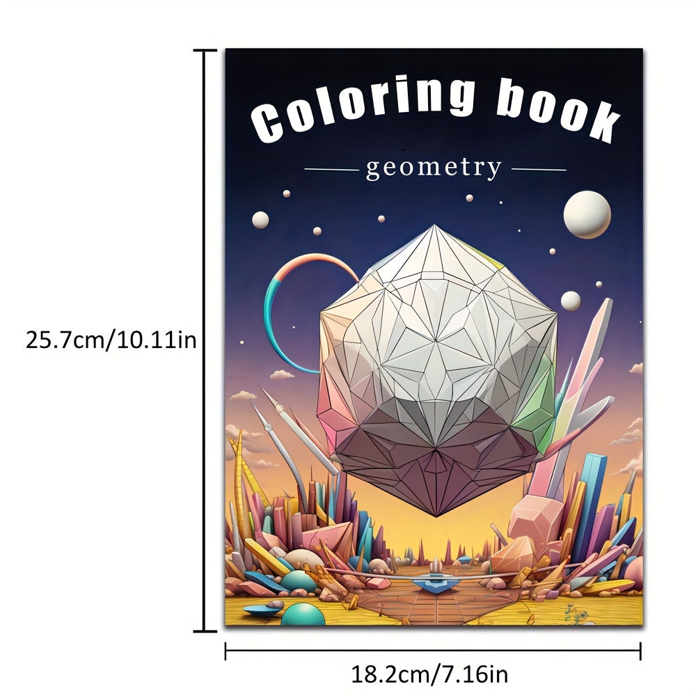 18 2x25 Geometric Coloring Book For Adults - Holiday Party Gift