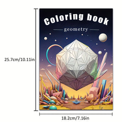 18 2x25 Geometric Coloring Book For Adults - Holiday Party Gift