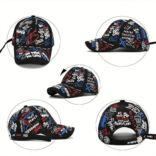 Cartoon Graffiti Hipster Peaked Hat Street Baseball Cap Adjustable