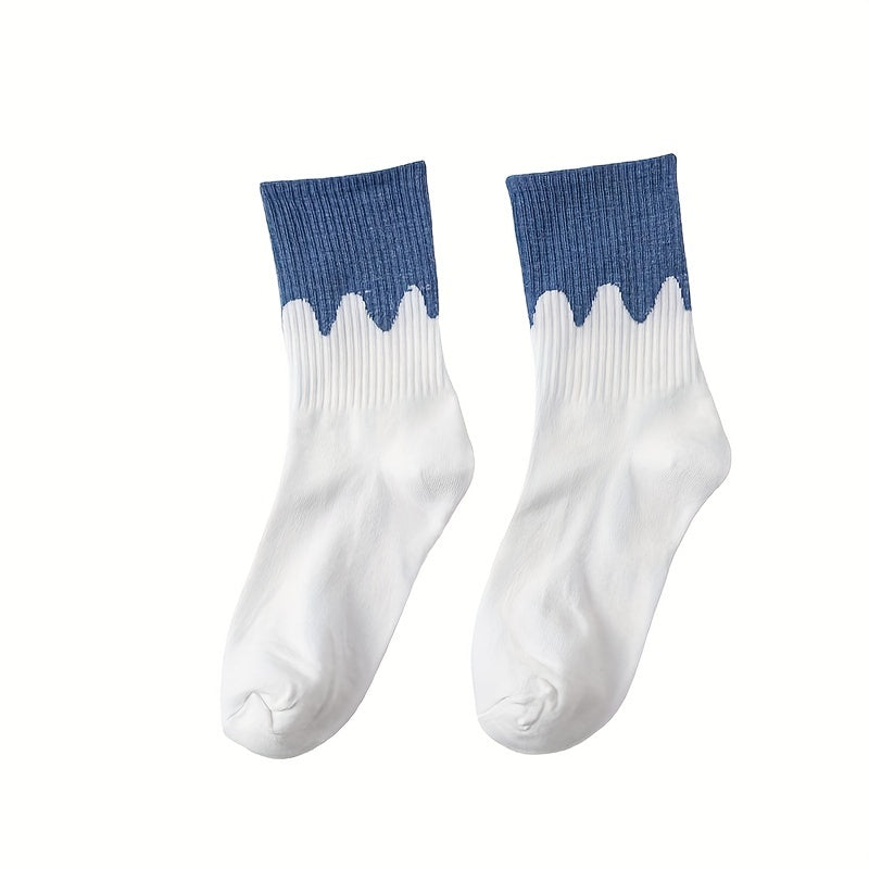 5 Pairs Letter Print Socks Breathable All match Women's Stockings