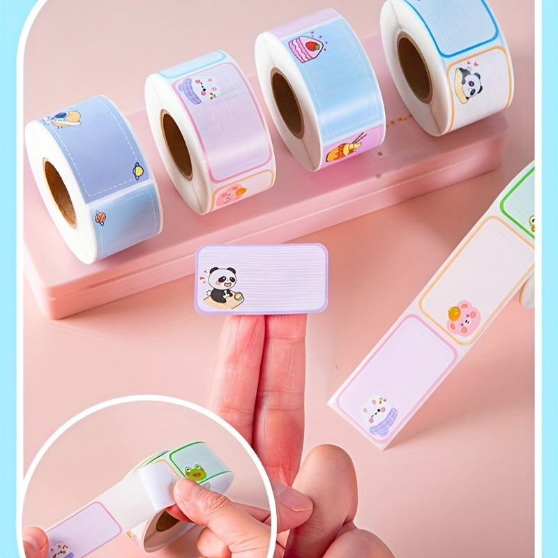 Cartoon Student Name Sticker Self-adhesive Waterproof Tear-resistant Memo
