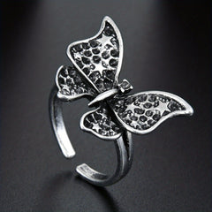 Men's Vintage Flower Snake Hug Ring Punk Metal Boho Party Jewelry