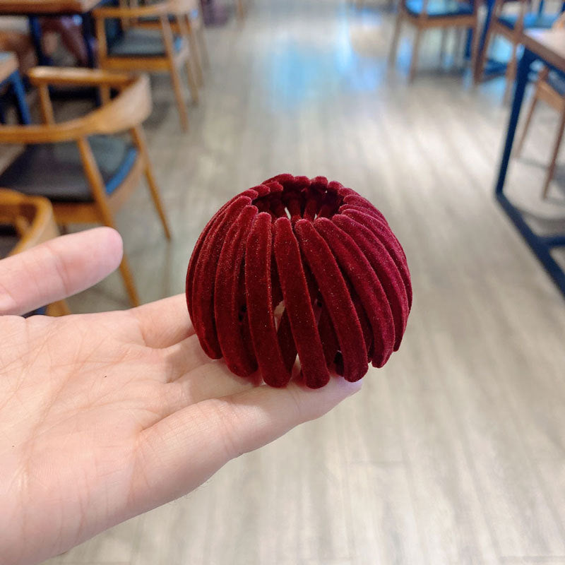 Velvet Hair Claw Clip Birds Nest Magic Hair Clip Women Hair Holder