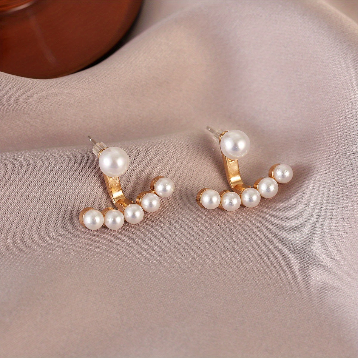 Pearl Stud Earrings Niche Sense Hypoallergenic Ear Jewelry